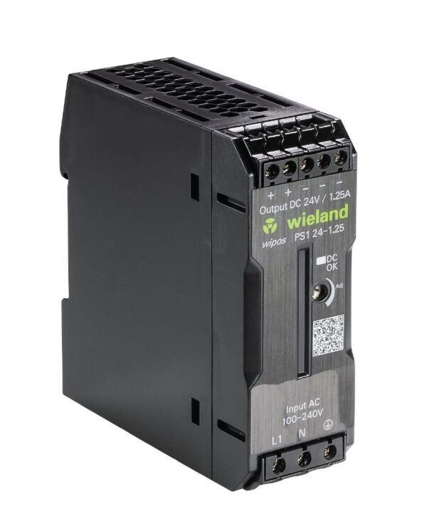 imgi_2_81.000.6510.0_A-1-3-600x746 Wieland 81.000.6510.0: wipos PS1 24-1.25 | 1.25A 24VDC power supply <br>$120.00 - Image 1